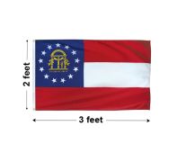 2'x3' Georgia Nylon Outdoor Flag